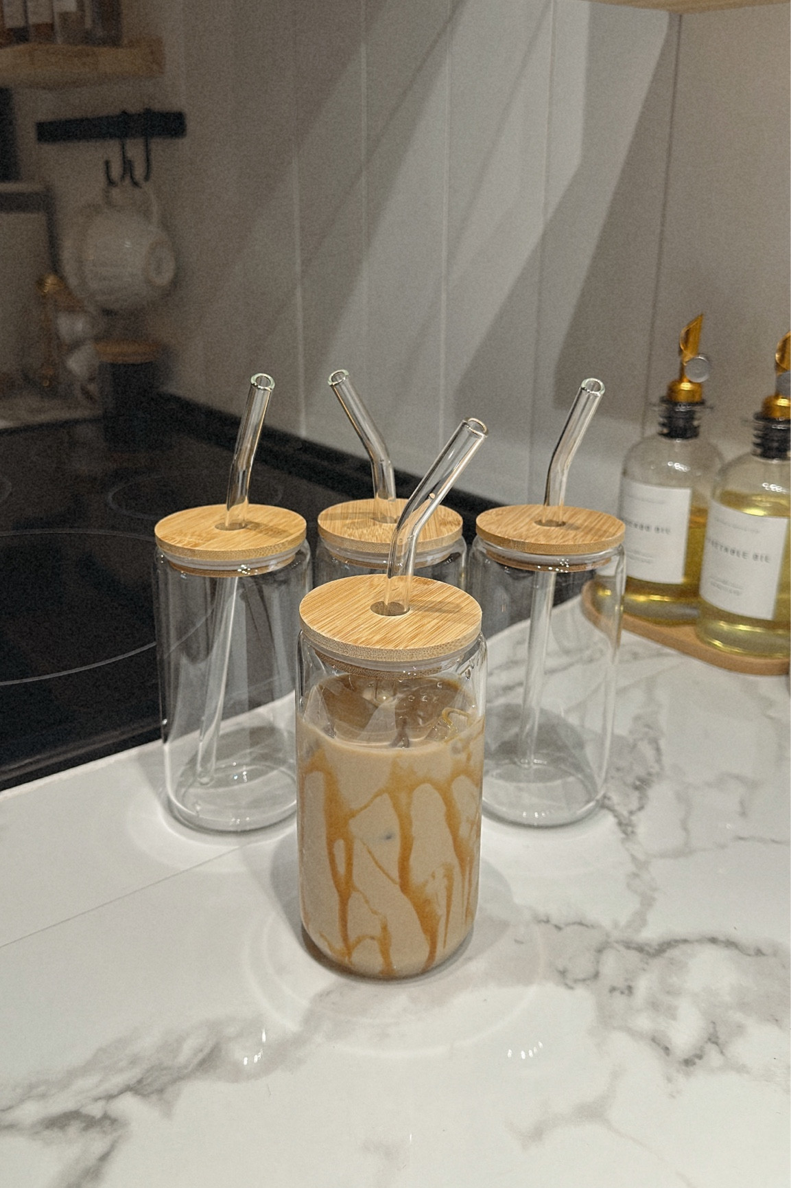 ✨ CUPS ✨
The perfect little cup for drinks or coffee 🤍 The quality is amazing & the cups are surprisingly thick glass as well with the straw. 

#LTKsalealert #LTKhome #LTKfindsunder50