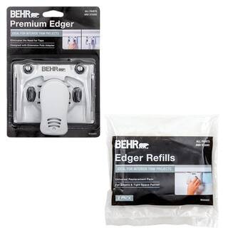 BEHR 5.75 in. Premium Trim Edger Painter with Extension Pole Adapter with Refill Pad 2-Pack W0006... | The Home Depot
