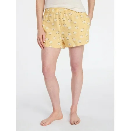 Joyspun Women's Woven Pajama Boxer Shorts, 3'' Inseam, Sizes XS-3X | Walmart (US)
