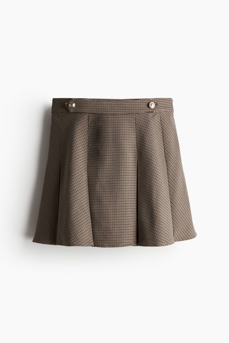 H & M - Pleated Mini Skirt - Beige | H&M (US + CA)