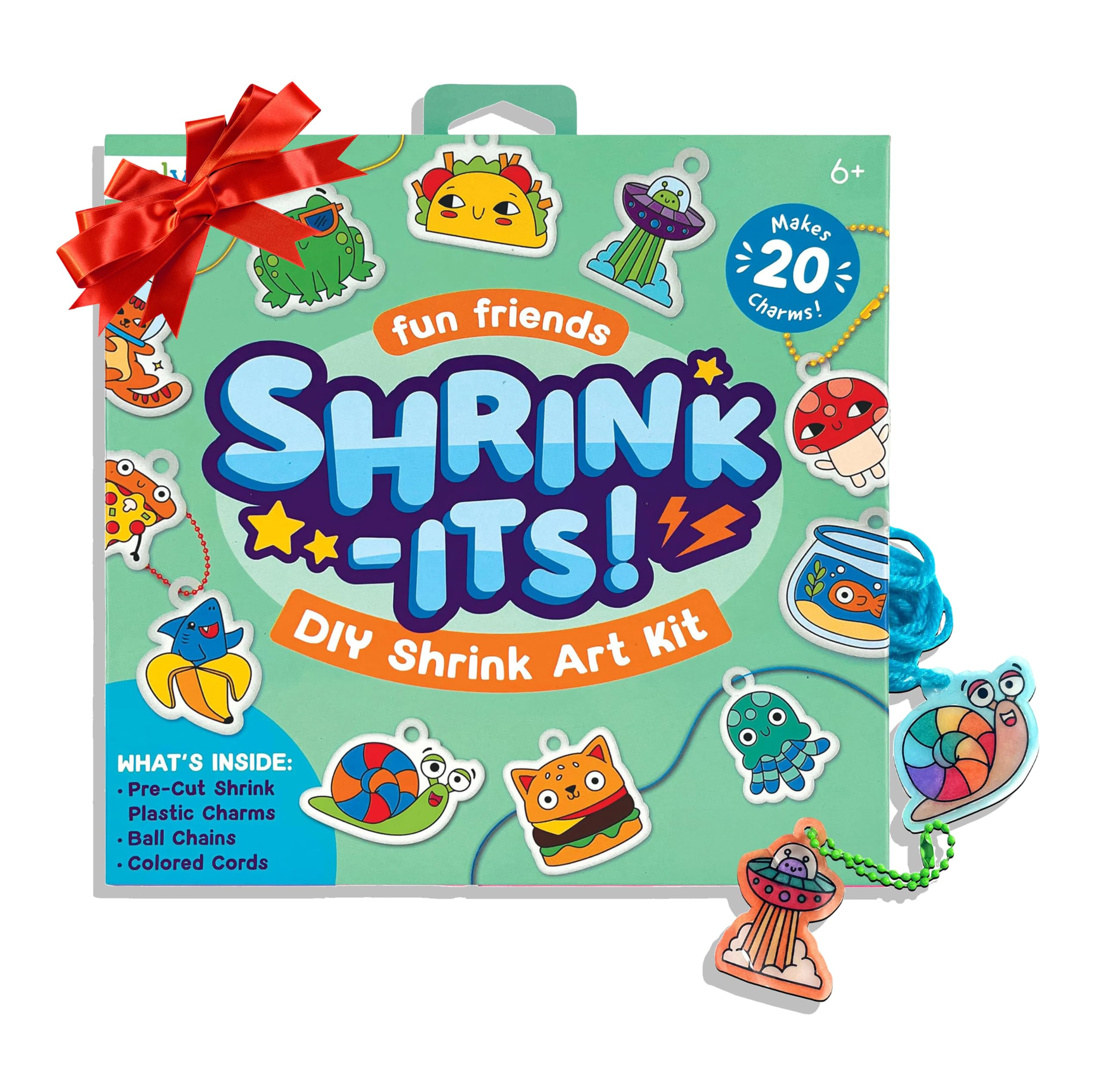 Ooly 28 PC DIY Shrinking Art Kit for Kids, 20 Plastic Pre Cut Charms and More, No Mess Creative A... | Amazon (US)