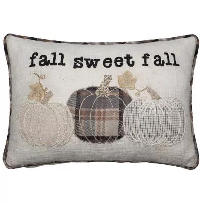 Bee & Willow™ Harvest "Fall Sweet Fall" Rectangular Indoor Throw Pillow in Ivory | Bed Bath & B... | Bed Bath & Beyond