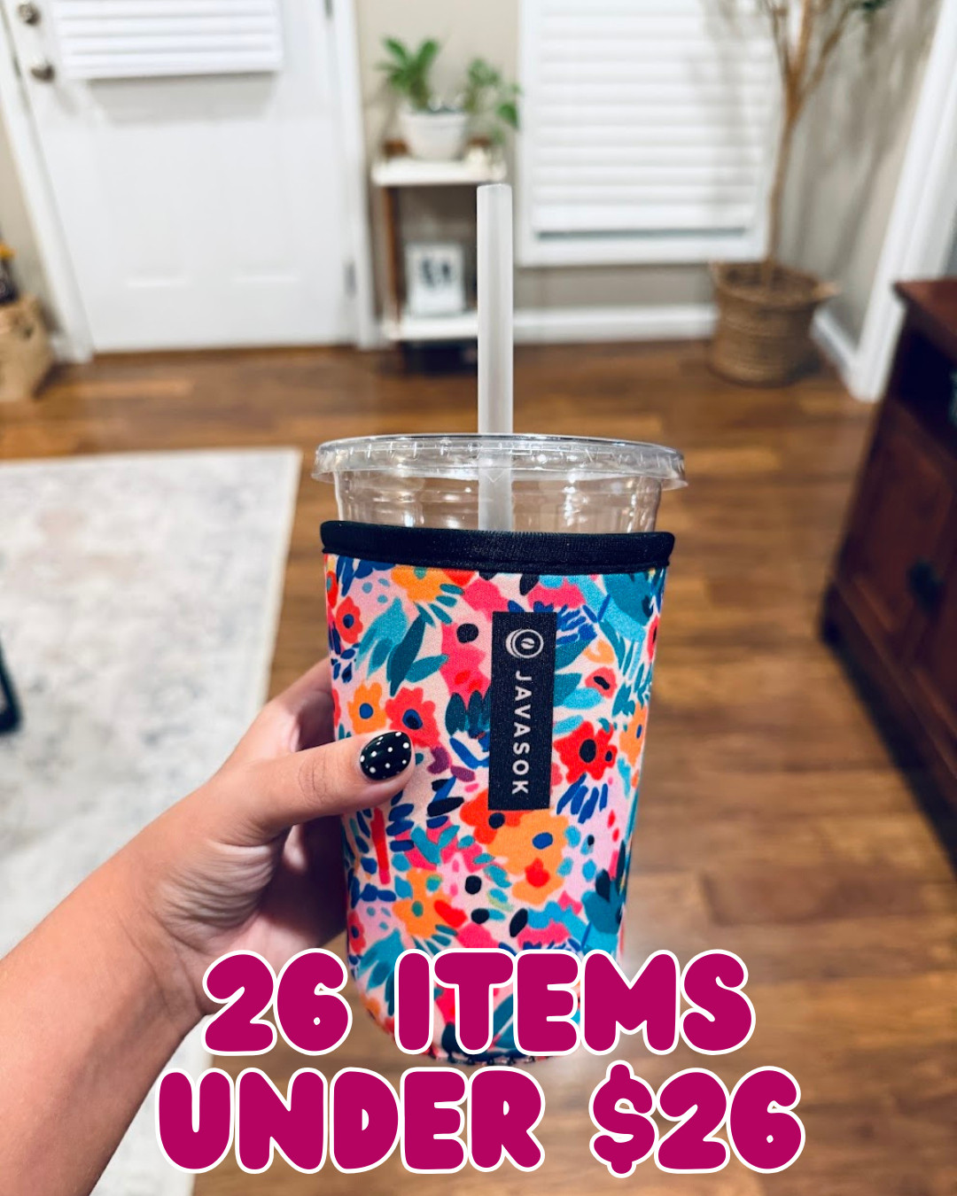 26 items under $26! 🤍 Affordable finds to brighten your day, including this cute coffee sleeve for your daily coffee run! ☕️ Which find is your favorite? 

 #LTKSaleAlert