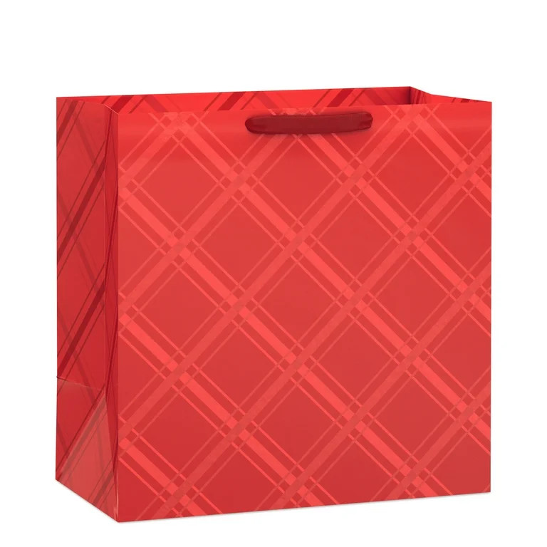 Hallmark Extra-Deep Valentine's Day Gift Bag (Stylish Red Plaid) | Walmart (US)
