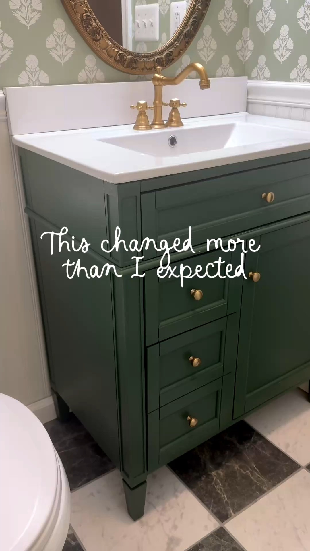 This vanity made my bathroom look so much more expensive 🤍
Perfect for smaller spaces but still gives you real storage (which is hard to find). The clean lines + finish instantly elevated the whole room.

#ltkhome #bathroomdecor #smallspacedesign #homedecorfinds #cozyhome #neutralhome #ltkstyle #bathroominspo