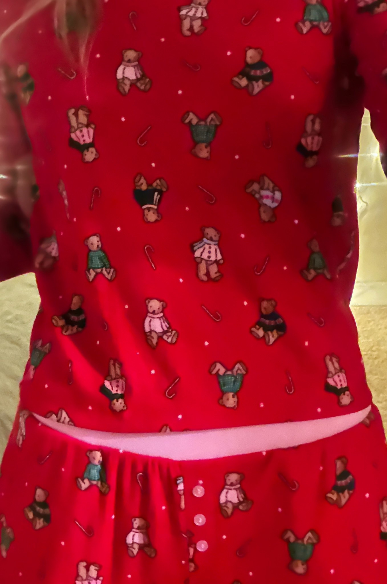 Low quality pic from last night before bed but my pjs are selling out fast! Limited sizes left 💕🧸 I had to show you asap! They are beary soft material wise! If you like more room in yours, size up. #christmaspjs #holidaypajamas  

#LTKFindsUnder50 #LTKGiftGuide #LTKHoliday