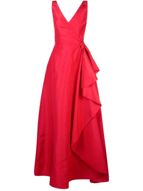 wrap-style draped gown | Farfetch (US)