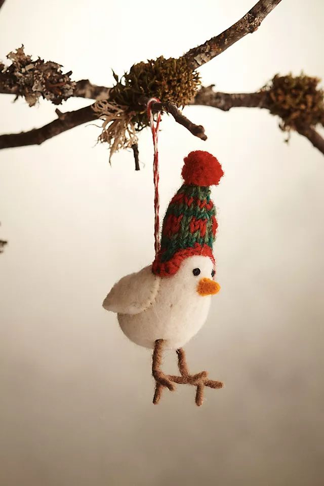 Beanie Bird Felt Ornament | Anthropologie (US)