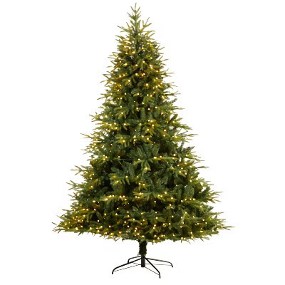 8ft. Fir Look Artificial Christmas Tree with 700 Multi LED Lights & 3560 Branches – Grand Festive Holiday X-Mas Glow | Target