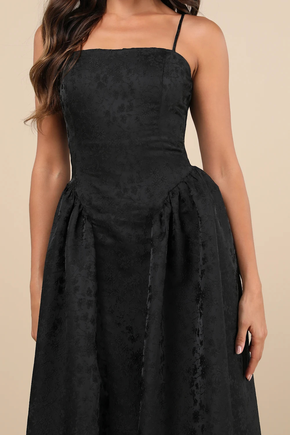 Gorgeous Extravagance Black Floral Jacquard Maxi Dress | Lulus