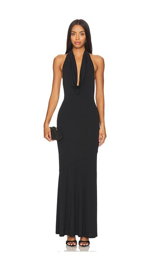 Dani Deep Cowl Maxi Dress in Black | Revolve Clothing (Global)