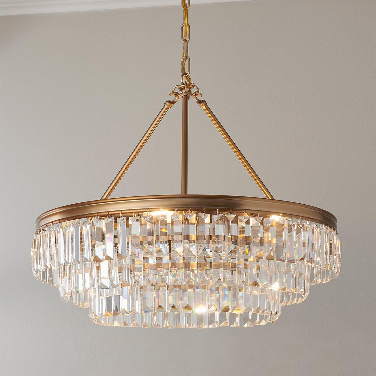 Faceted Glass Layered Chandelier - 25 | Shades of Light