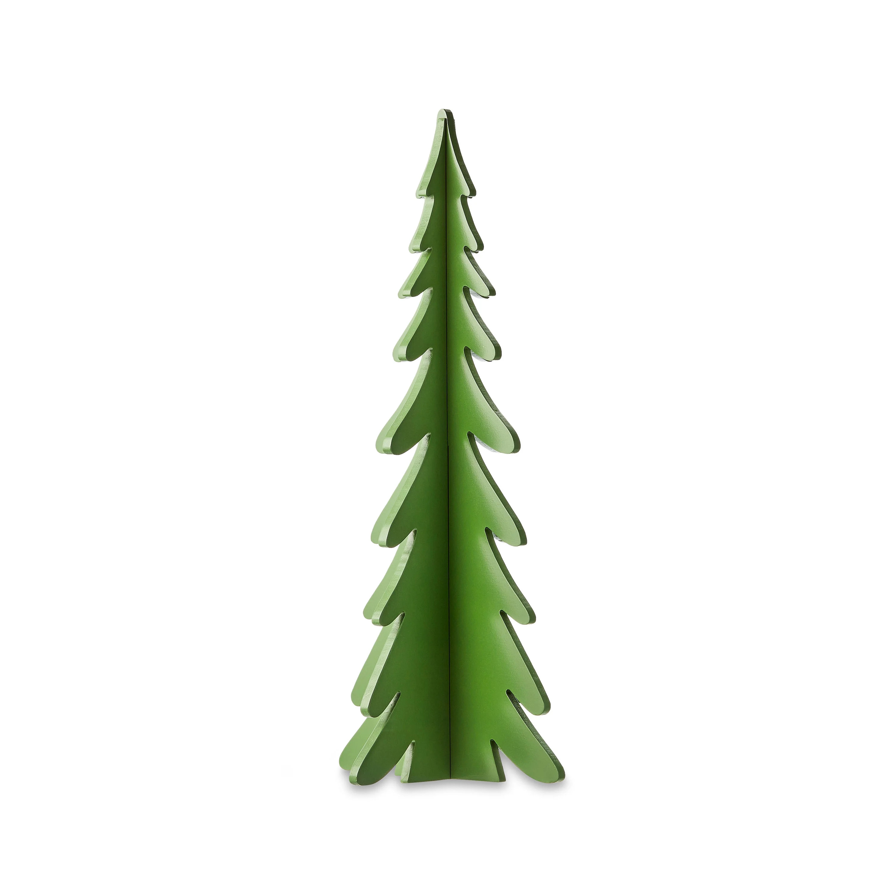 Green Wood Christmas Tree Decor, 22 in, Non-Lit, by Holiday Time | Walmart (US)