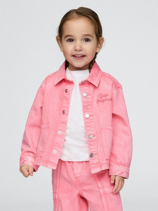 Baby & Toddler UltraSoft Denim Logo Chore Jacket | Gap (US)