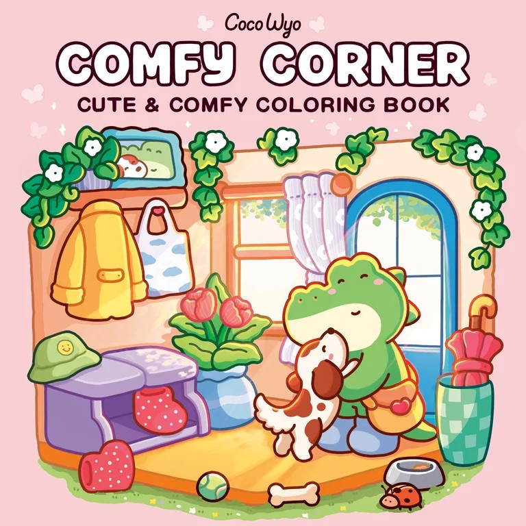 Comfy Corner: Coloring Book for Adults and Kids, 96 pages (Paperback) | Walmart (US)