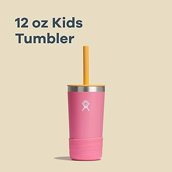 Hydro Flask Kids 12 Oz Tumbler with Lid and Straw for School - Insulated Stainless Steel in Dahli... | Amazon (US)