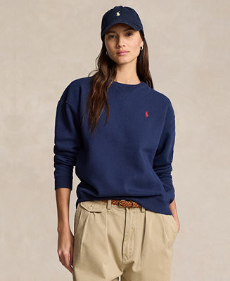 Polo Ralph Lauren Women's Fleece Crewneck Sweatshirt - Macy's | Macy's