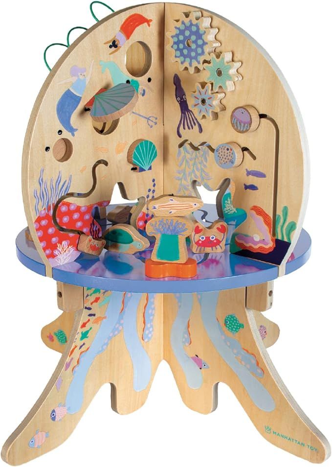 Amazon.com: Manhattan Toy Deep Sea Adventure Wooden Toddler Activity Center with Clacking Clams, ... | Amazon (US)