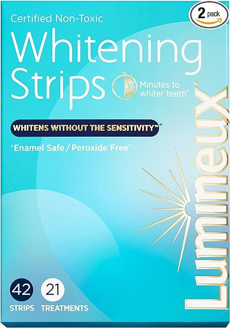 Lumineux Teeth Whitening Strips 21 Treatments – Peroxide Free - Enamel Safe for Whiter Teeth - ... | Amazon (US)