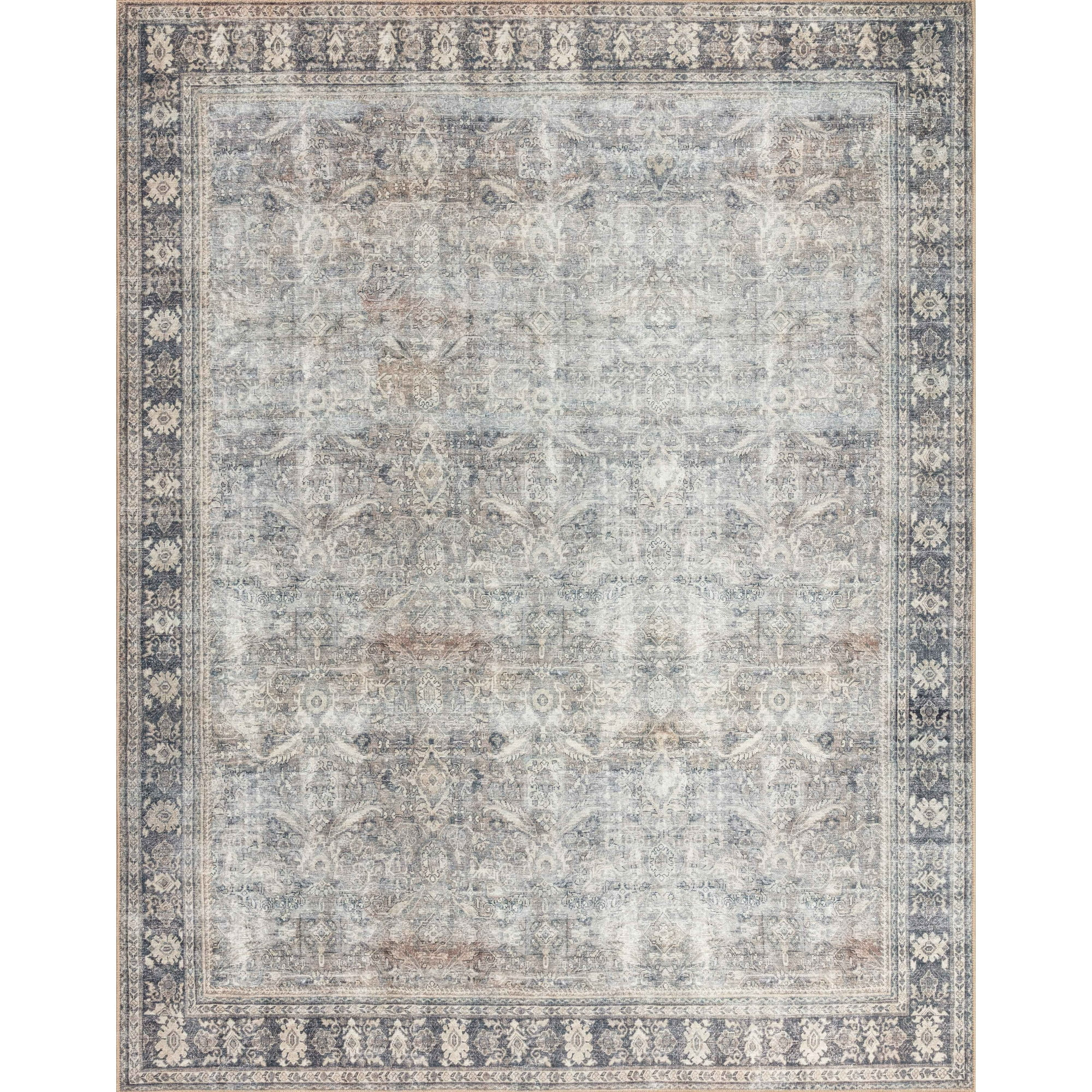Loloi II Wynter WYN-07 Grey / Charcoal Oriental Area Rug 7'-6" x 9'-6" | Walmart (US)
