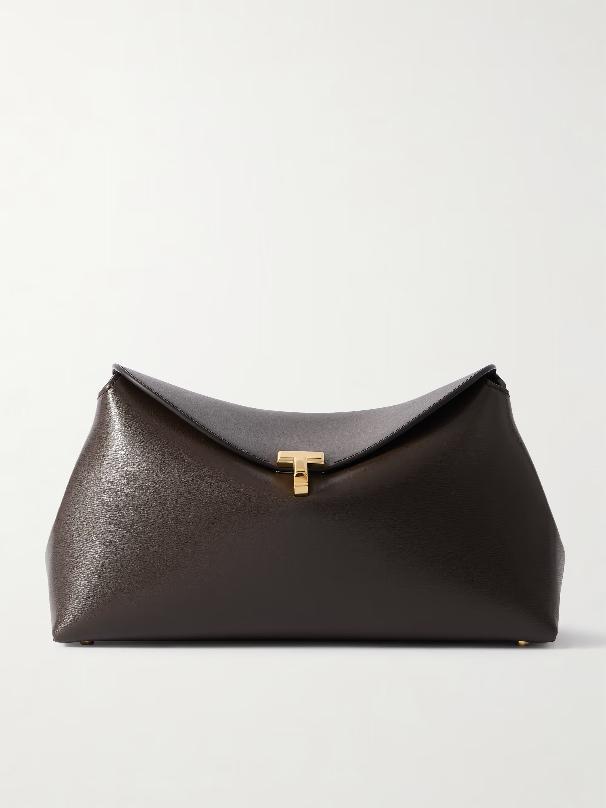 T-Lock textured-leather clutch | NET-A-PORTER (UK & EU)
