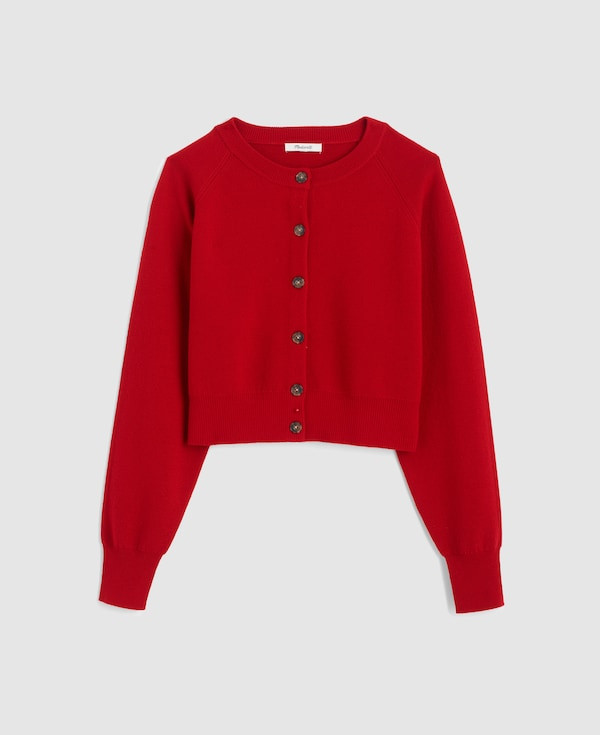Raglan-Sleeve Cropped Cardigan in Merino Wool | Madewell