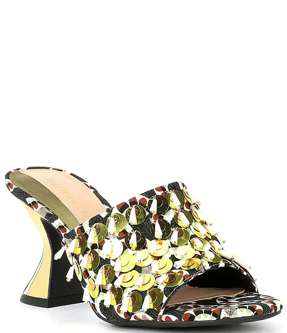 Chelsea & Violet Piperr Payette Printed Embellished Dress Slide Sandals | Dillard's | Dillard's
