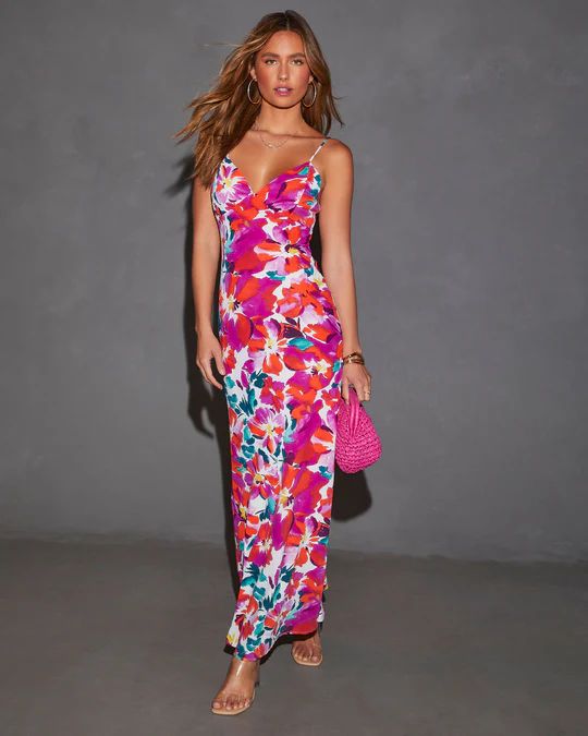 Jazelle Floral Maxi Slip Dress | VICI Collection