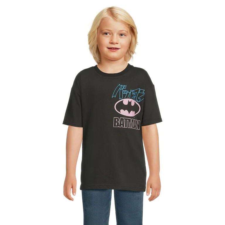 Batman Boys Short Sleeve Elevated Graphic T-Shirt, Sizes 4-18 | Walmart (US)