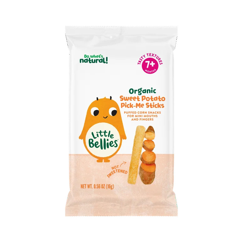 Little Bellies Organic Sweet Potato Pick-Me Sticks, Baby & Toddler Puff Snack, Age 7 Months, 0.56... | Walmart (US)