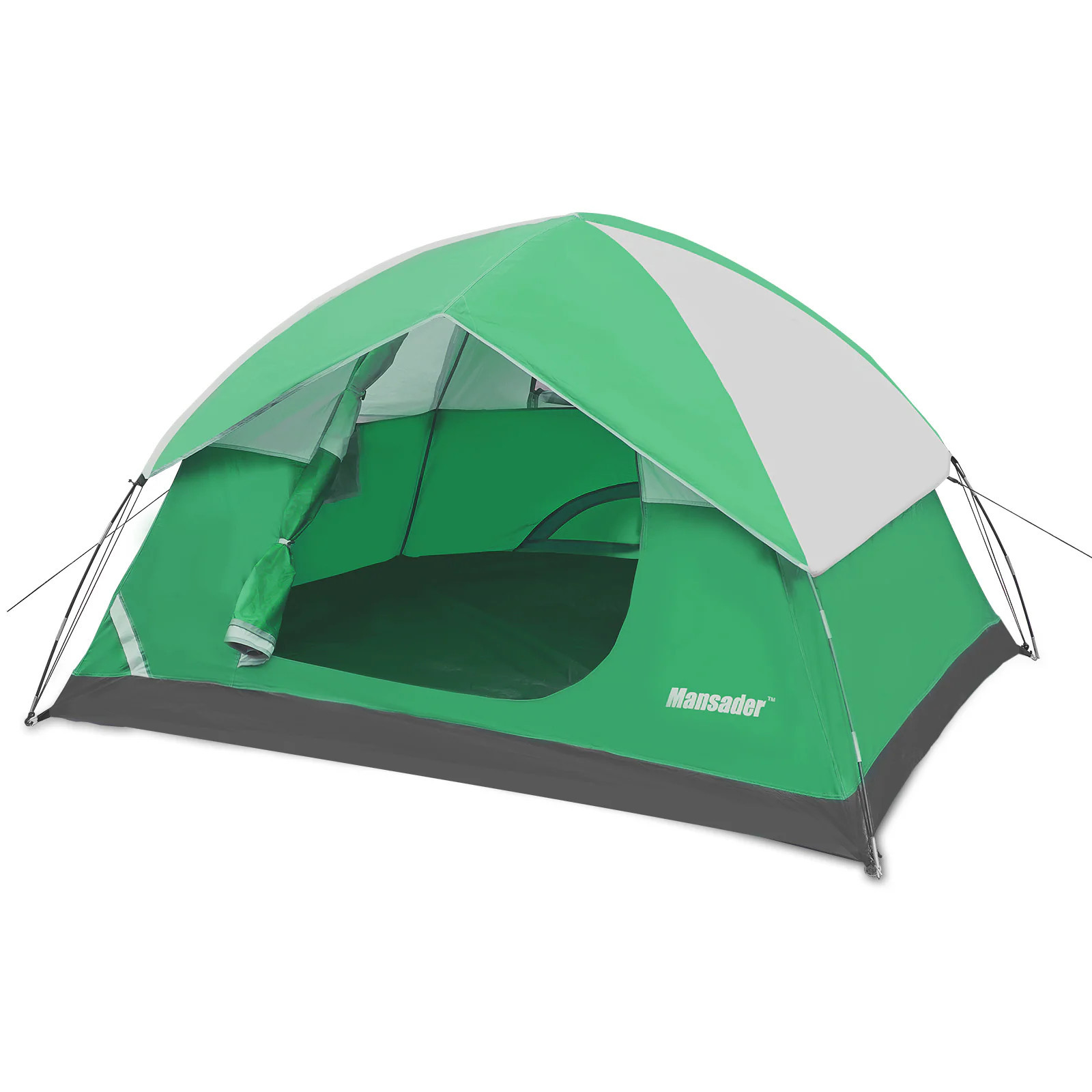 GARSING 4-Person Camping Tent Polyester 4 -Person Tent in Green | MAN-DOPA-EX-4P-GG | Lowe's
