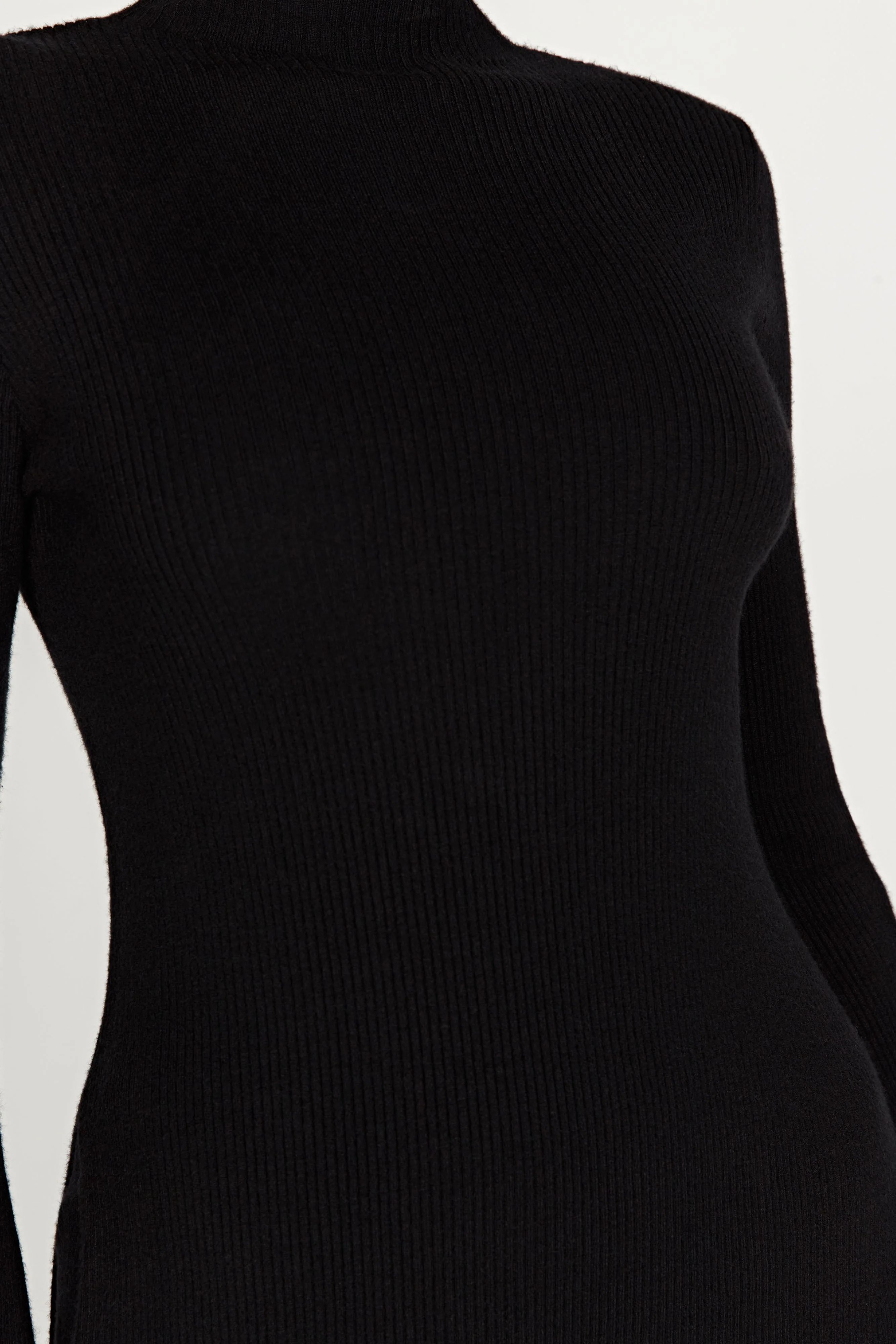 Jovie Oversized Knit Jumper - Black | MESHKI US