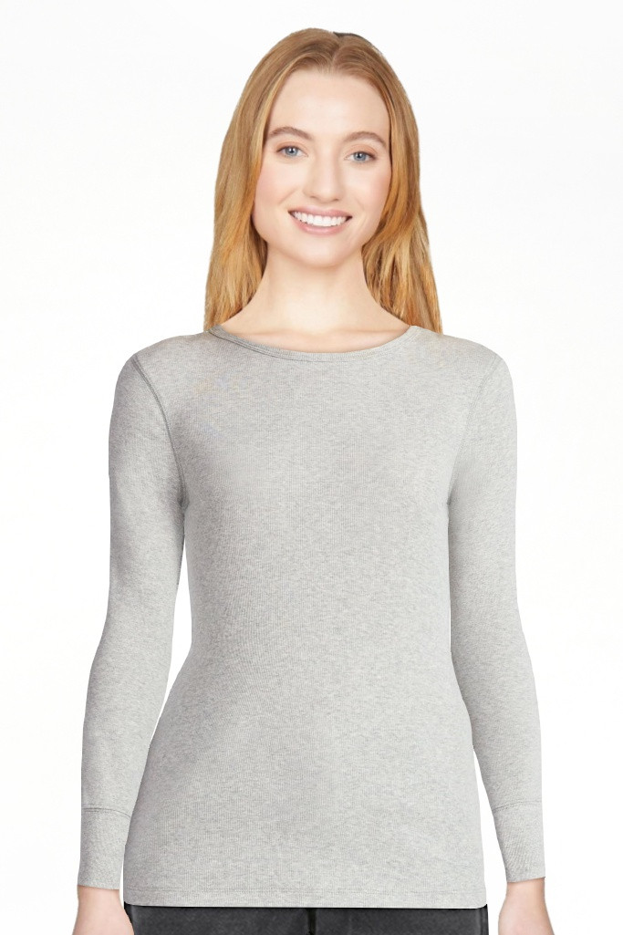 Time and Tru Women's Rib Tee with Long Sleeves, Size XS-XXXL | Walmart (US)