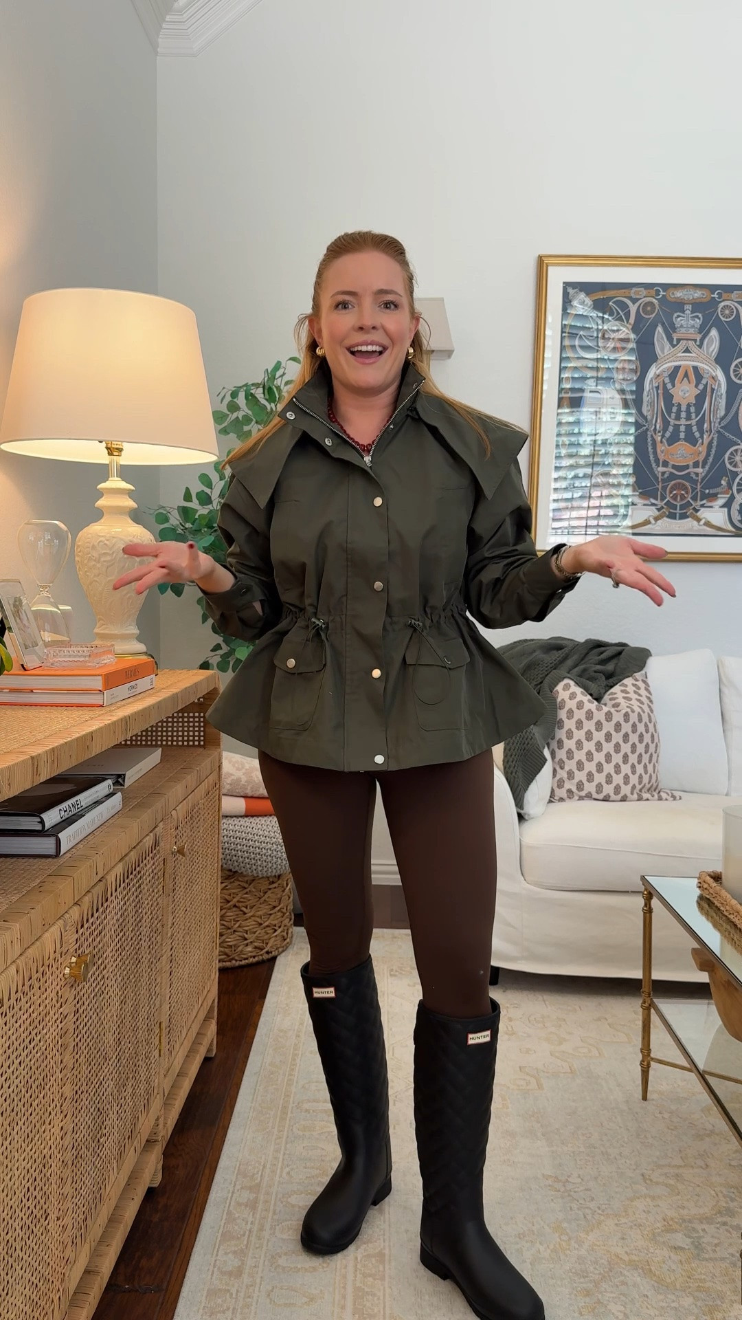 Wearing XS in the jacket

The ultimate rainy-day fall outfit: a Walmart olive utility jacket, warm brown leggings, and tall rain boots. Waterproof, cozy, and still put together — the perfect mom fall outfit for school drop-off, soccer games, and errands. This affordable fall jacket is a must-have!

#walmartfashion #walmartfinds #falljackets #rainydayoutfit #leggingsoutfit

#LTKgrwm #LTKmorningroutine #LTKootd