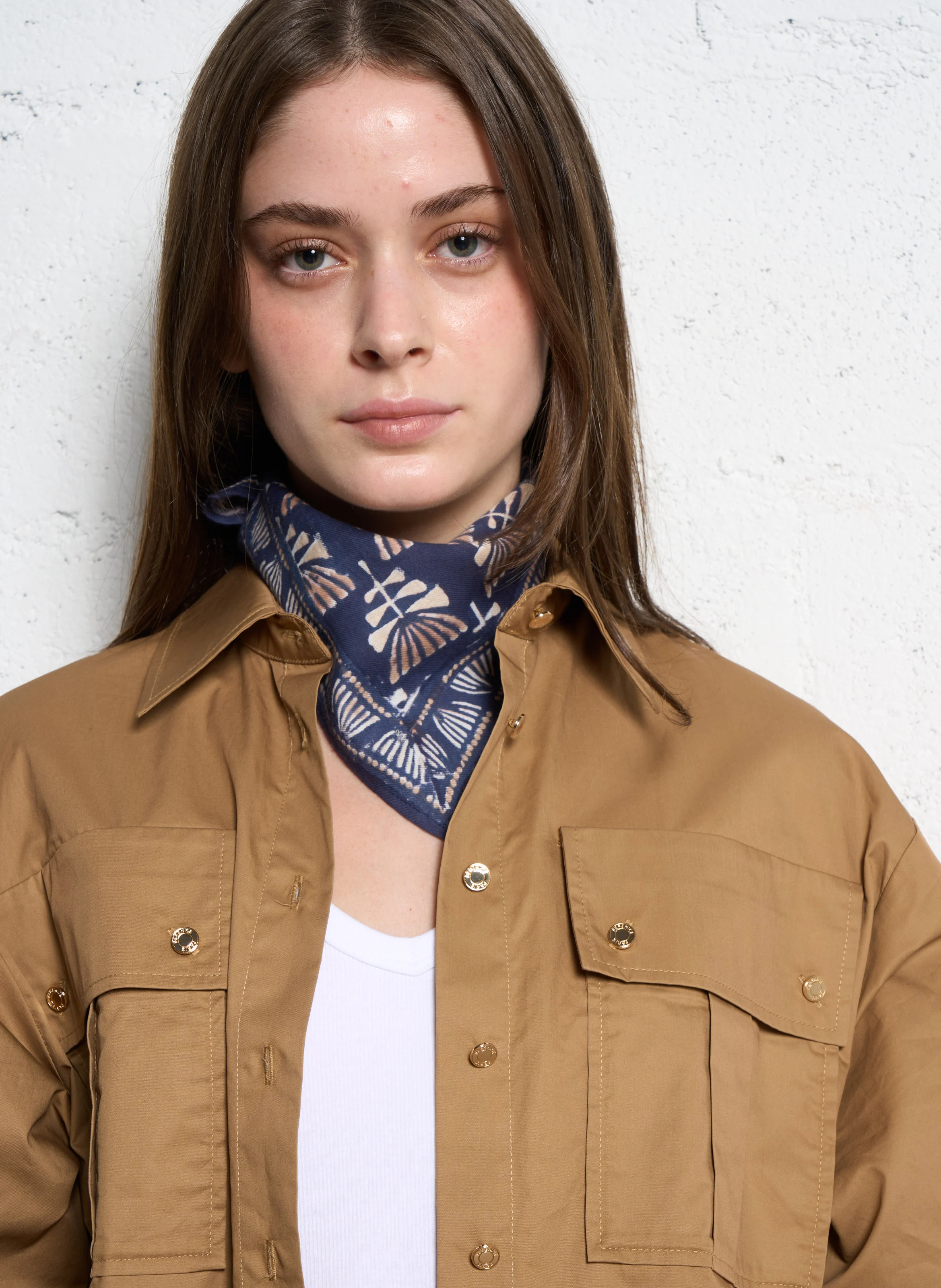 Apaches Collections - Foulard en coton - Taille Unique - Bleu | Place des tendances (FR)