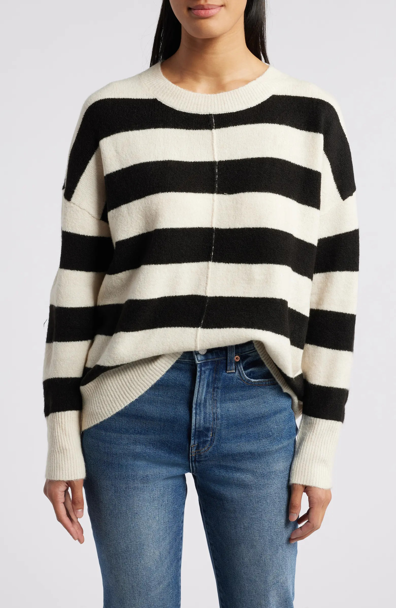 ZOE AND CLAIRE Stripe Crewneck Sweater | Nordstrom | Nordstrom
