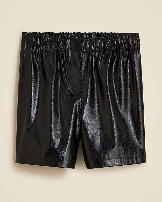 Boxer short in distressed faux leather | J. Crew US