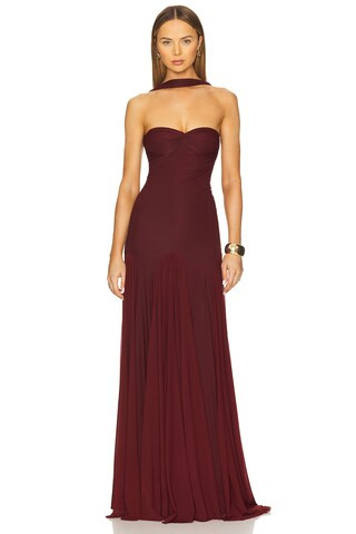 Deme by Gabriella Berta Dress in Burgundy from Revolve.com | Revolve Clothing (Global)