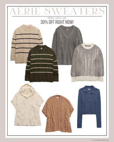 Aerie sweaters, midsize fall outfit, fall sweaters, crew neck, comfy outfit, casual outfit, cozy clothes, fall chic 

#LTKsalealert #LTKSeasonal #LTKmidsize
