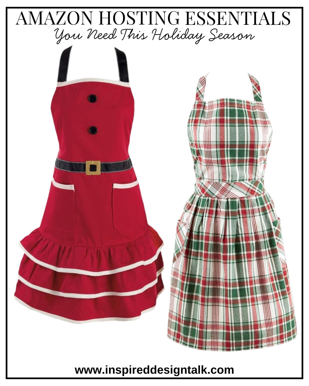 Red Mrs Santa Clause and Plaid Ralph Lauren Christmas inspired kitchen apron. Perfect Hosting and Hostess Gift ideas. 

 

#LTKHoliday #LTKGiftGuide #LTKfoodie