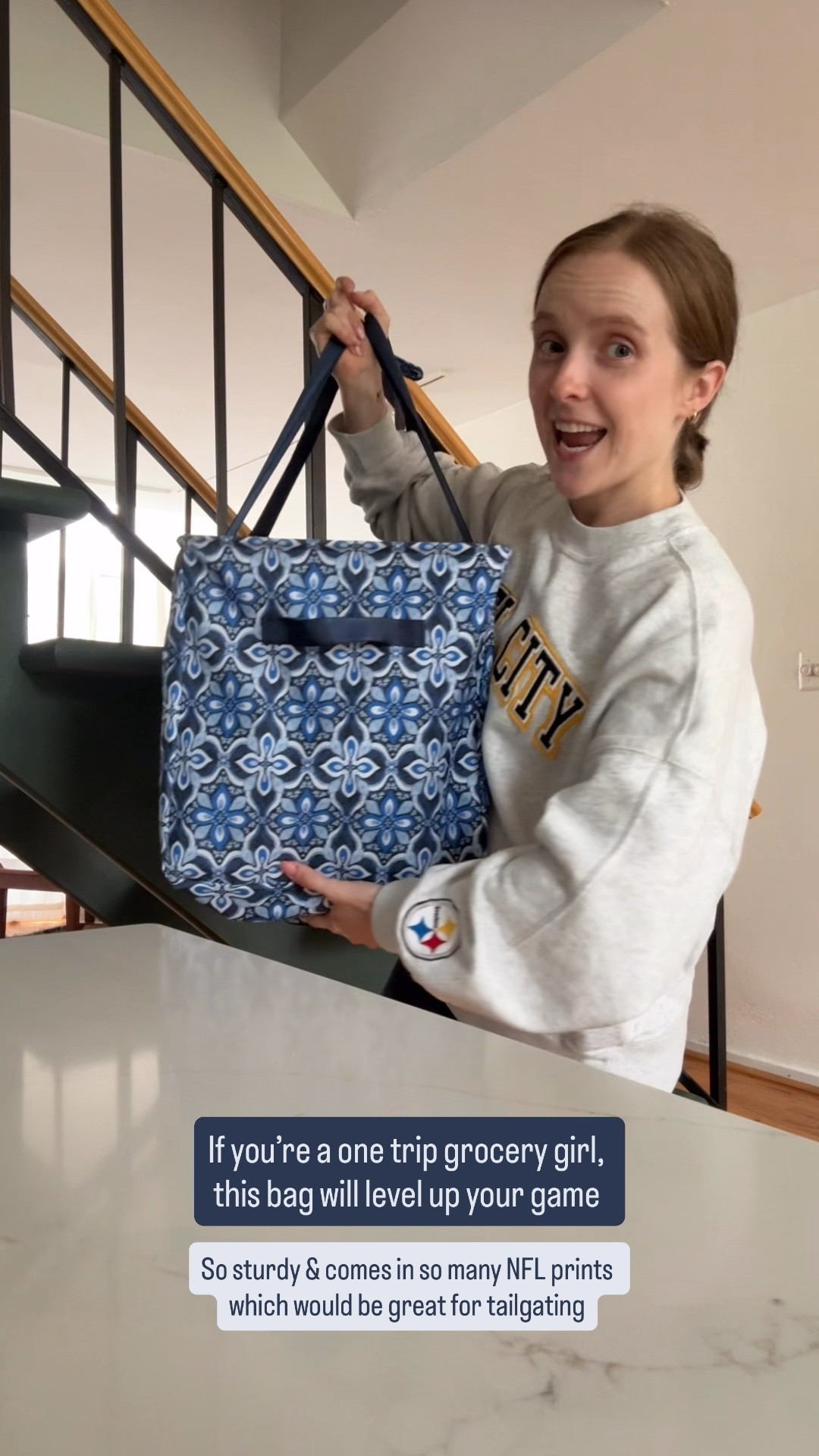 Extra large sturdy tote bag that fits an entire grocery haul. Vera Bradley also comes in NFL prints which would be great for tailgating! Owned and loved for almost 10 years!

#LTKvlog #LTKdayinmylife #LTKTravel