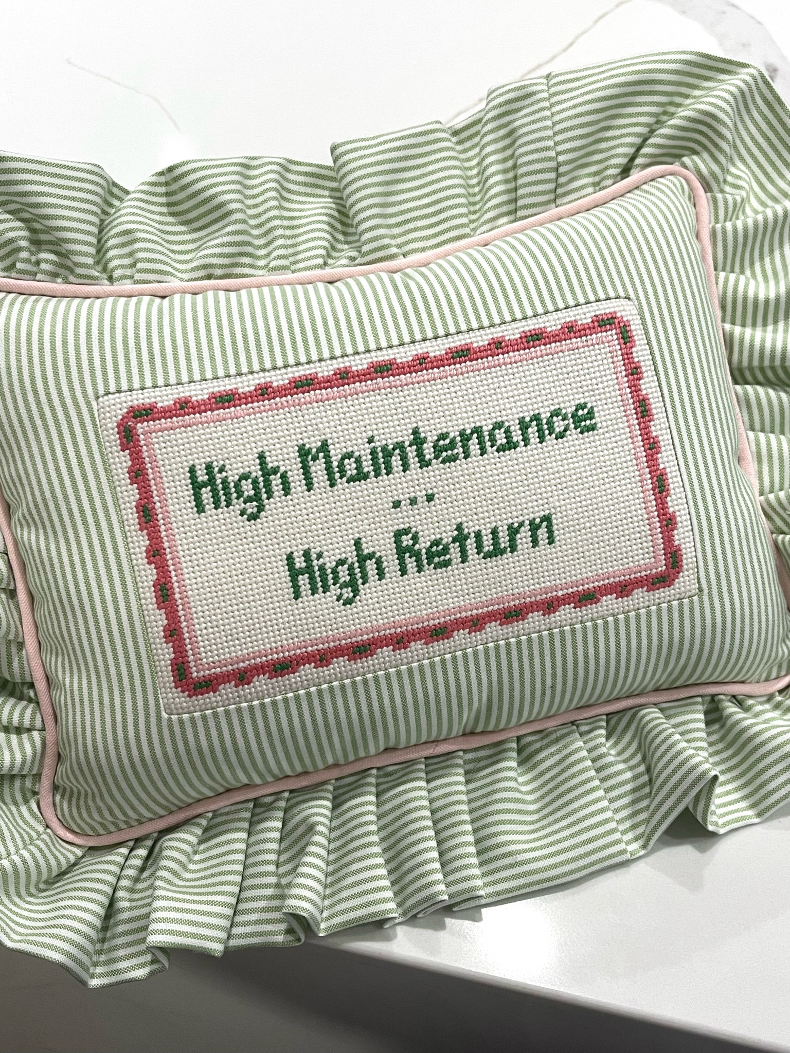 My favorite needlepoint project so far :: obsessed with the finishing on this!

#LTKhome #LTKfindsunder100 #LTKHoliday