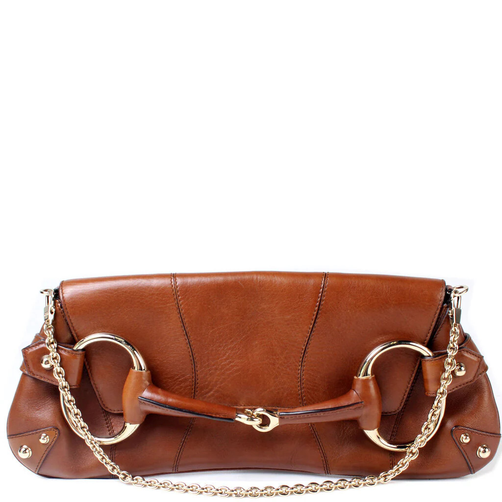 131471 Horsebit Chain Clutch | Keeks Designer Handbags
