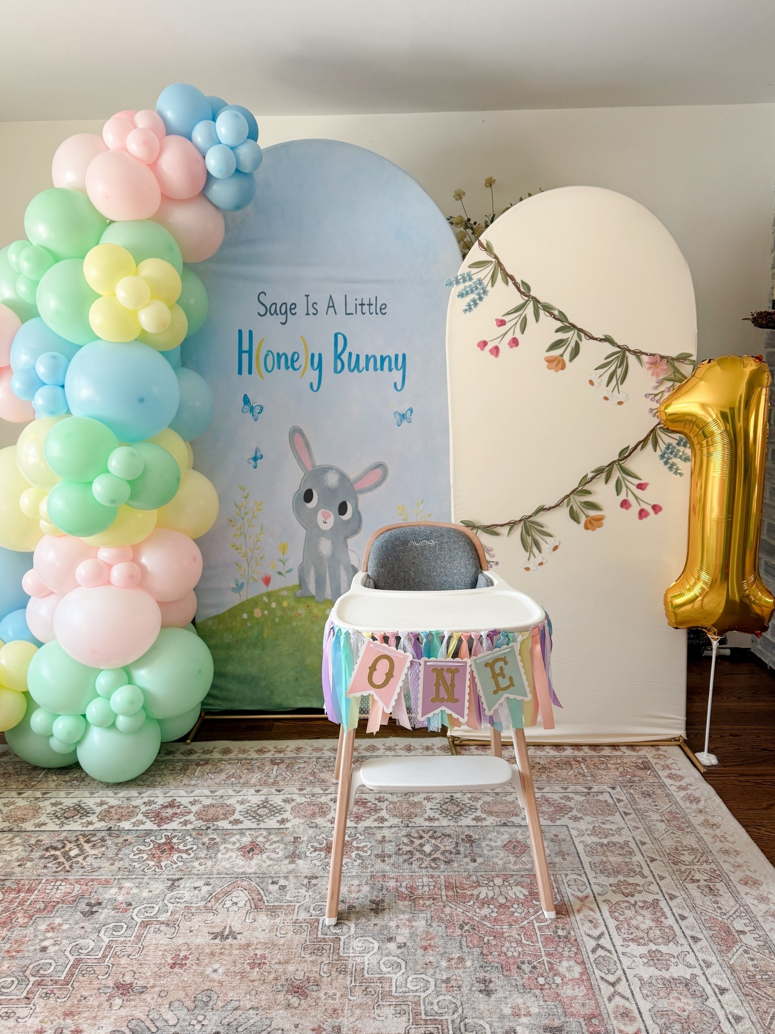 Baby’s first birthday decor ❤️ we went with a bunny birthday theme. almost all the birthday decorations are from Amazon! The custom arch cover is from Etsy. I love the high chair cover and floral garland so much. So many compliments on the decor. 

#LTKSaleAlert #LTKKids #LTKWedding

#LTKHome #LTKBaby #LTKSeasonal