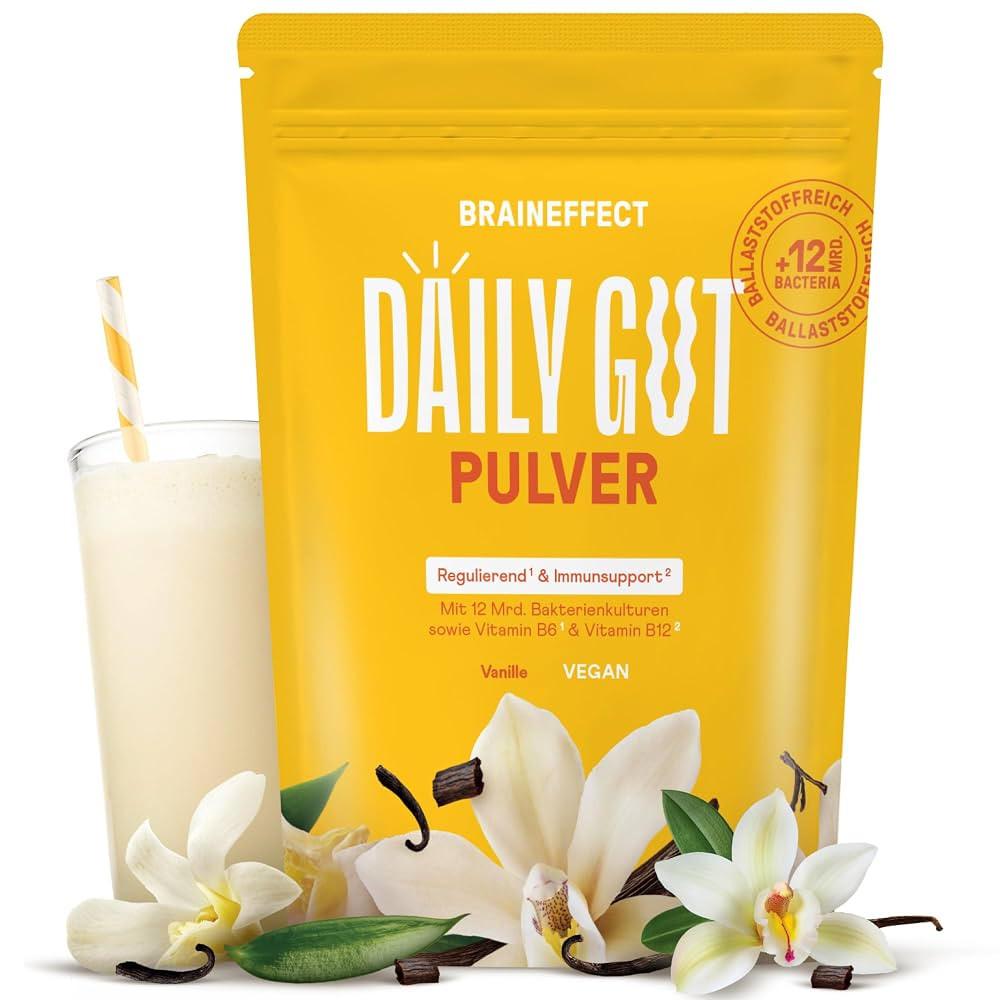 BRAINEFFECT DAILY GUT - Leckeres Bakterienstämme Getränkepulver mit Ballaststoffe und Vitamine ... | Amazon (DE)
