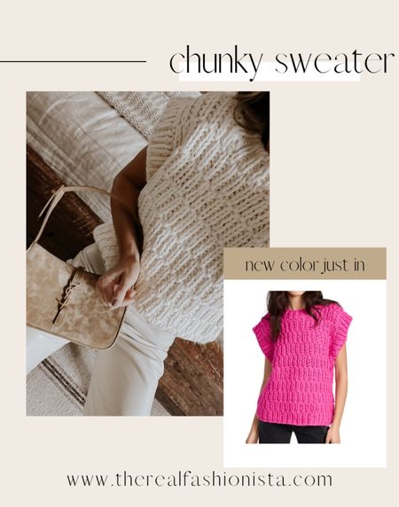 Pink chunky sweater vest on sale
Wearing a small

#LTKsalealert #LTKstyletip