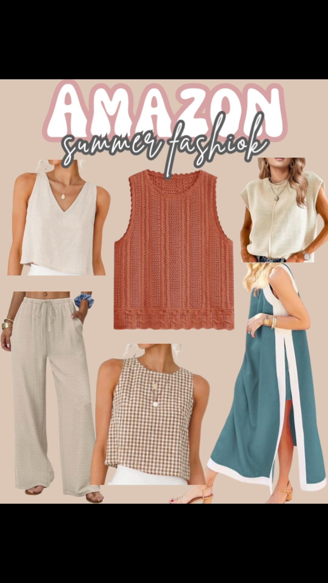 Amazon summer fashion
Travel outfits, summer outfits, vacation outfits beach, spring outfits 2026, resort wear, resort outfits from amazon, swim cover up, summer matching set, casual outfits for the summer, casual outfits for the spring, Amazon fashion, oversized sunglasses, neutral tops, halter tank top, sandals, beach, pool, beach outfits, ootd, vacation, vacation wear, cruise outfits, cream
#vacationwear #amazon #amazonfinds #traveloutfits #vacationoutfitsbeach

#LTKootd #LTKTravel #LTKPetite