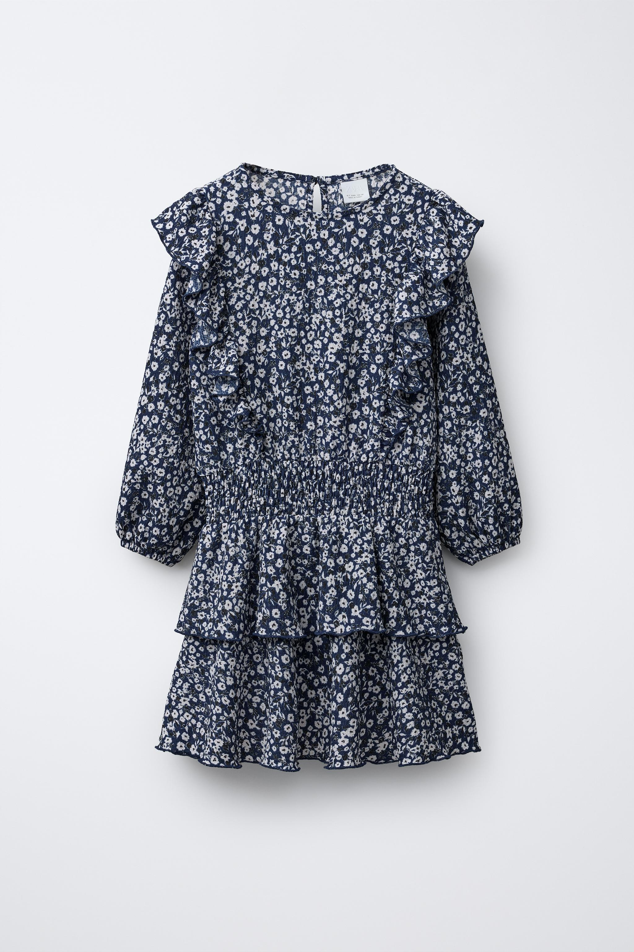 FLORAL COTTON GAUZE DRESS | Zara US