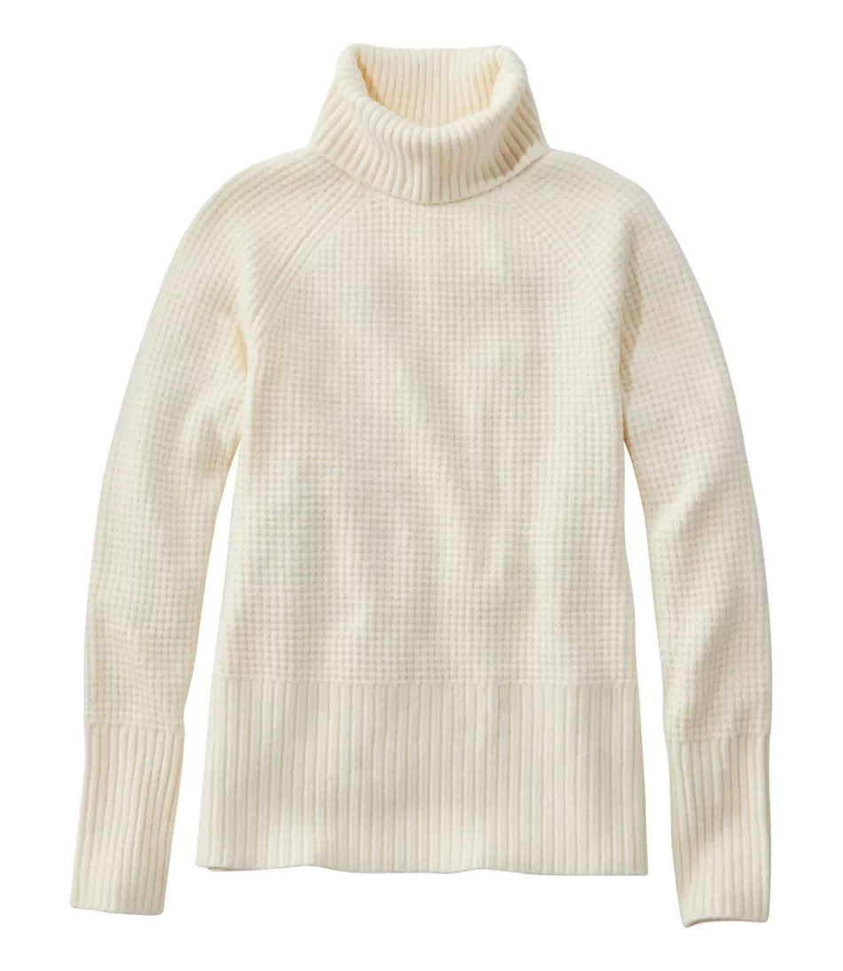 Women's SuperSoft Waffle Sweater, Turtleneck | L.L. Bean