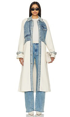 ALLSAINTS Dayly Trench in Stone White from Revolve.com | Revolve Clothing (Global)